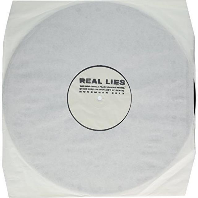Real Lies WORLD PEACE / DEEPER-THE REM Vinyl Record